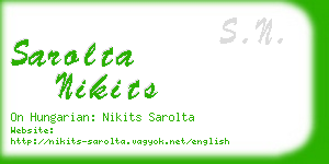 sarolta nikits business card